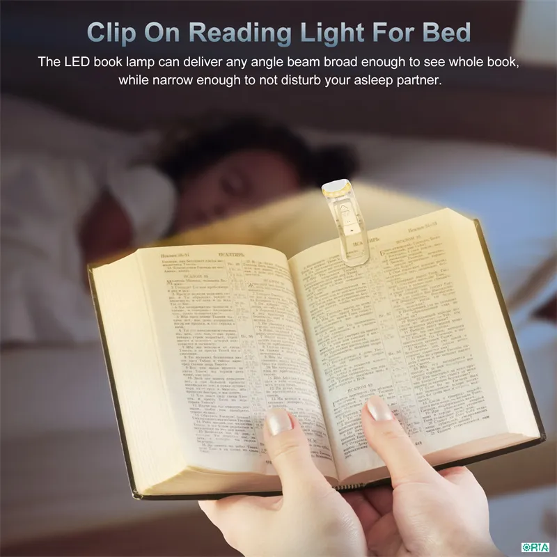 Brightness Cool Book Lights Rechargeable Book Reading Light With