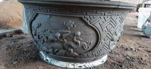 Khuôn chậu tròn 50cm (Không chân) đầy đủ lòng trong thi công dễ dàng