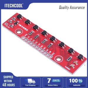 [Mới] 3.3V-5V 8bit Detector Hunt Board 8 kênh hồng ngoại cảm biến thăm dò bảng mô-đun PCB cho phòng thí nghiệm/xe thông minh/Robot