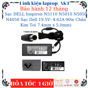 Sạc Laptop DELL Inspiron N5110 N5010 N5050 N4050 Sạc Dell 19.5V- 4.62A-90w Chân Kim To( 7.4mm x 5.0mm)