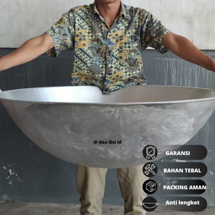 wajan penggorengan besar no 34 kuali penggorengan anti lengket super jumbo super