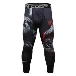 Jiu Jitsu Boxing Leggings Rashguard Men MMA Long Pants Gym Elastic Waist BJJ Rash Guard Trousers Gym Fitness Cycling Sport Pants
