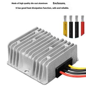 เครื่องควบคุมแรงดันไฟฟ้า12V ถึง24V 5A คอนเวอร์เตอร์เพิ่มกำลัง DC12V ความร้อนเกินป้องกันแรงดันไฟฟ้าสำหรับกลางแจ้ง