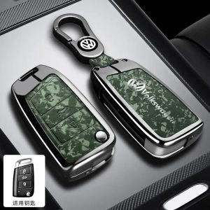 Zinc Alloy Car Remote Key Case Key Holder Shell For Volkswagen Key Case Sagitar Langyi Tiguan Bora Jetta Polo Passat Santana