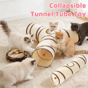 Cat Tunnel Tent Toy Pet Cat Rainbow Sound Paper Crawling Channel Hide House Foldable Maze House