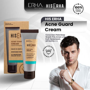 HIS ERHA Acne Guard Cream - Sunscreen Pria SPF30/PA+++ - Pelembab Kulit Berjerawat