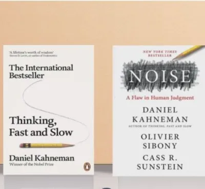 Thinking Fast and Slow and Noise A Flaw in Human Judgment by Daniel Kahneman Book Series in English for Adult