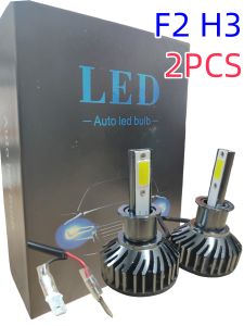 Hemat Energi Laser LED F2 H3 120W 7000LM Lampu kabut Lampu Depan mobil Cahaya Putih Sorot 2PCS