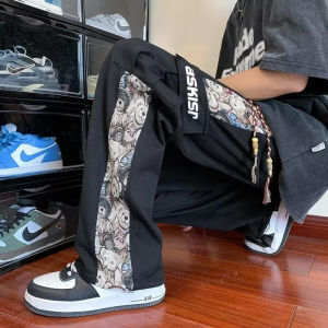 Celana gombrong pria Street Style Celana longgar pria korean style celana casual cowok tebal celana loose pants baggy pants celana cargo pria import celana remaja  jogger cargo pria Celana panjang cowok keren