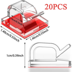 50Pcs/Set Cable Clips Self Adhesive Tape Wire Tidy Holder Cord Organizer  for Home and Office Desktop Cable Management