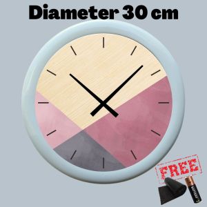 Jam Dinding Skandinavian Series Diameter Besar 30cm Colorful Minimalis Mesin Sweep Silent Movement