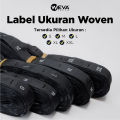 LABEL UKURAN/ LABEL BAJU/ LABEL SIZE/ LABEL WOVEN S M L XL. 