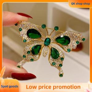 ✨QK shop✨ Classic Exquisite Butterfly Brooches Pins Women Shiny Rhinestone Insect Lapel Pins Badges Party Banquet Jewelry Accessory Gift