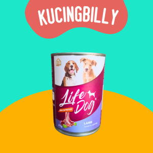 LIFE DOG 375gr KALENG makanan anjing