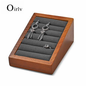 Oirlv Wooden Bevel Ring Bracelet Storage Holder Earrings Display Stand Jewelry Organizer SM216 SM217