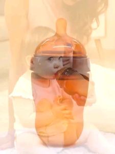 Botol susu piko billo bayi Silikon Leher Lebar (WIDE NECK) Warna Coklat / Botol Bayi BPA FREE