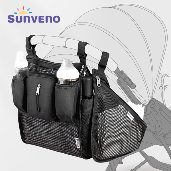 Sunveno Baby Stroller Organizer Bag Infant Pram Cart Storage Bag
