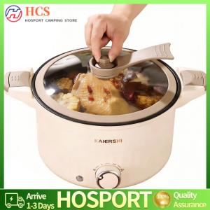 【HCS】 Multi-Functional Integrated Electric Wok Stainless Steel Liner Small Electric Hot Pot 3 Files Adjustable for Soup Porridge Pasta Steak Fried Eggs
