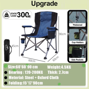 Camping Chair Outdoor And Indoor Use Folding Outdoor Camping Chair Beach Chair Directors Chair Hiking Chair Foldable lightweight Armrest Outdoor Folding Fishing Chair Camping Chair Portable Beach Folding Chair Hiking Chai