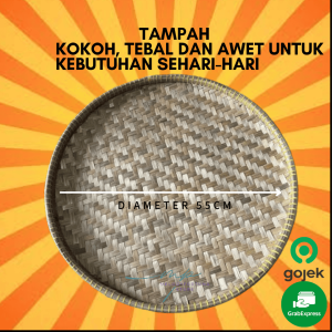 Tampah bambu 55cm/nampah bambu/anyaman tradisional tempat sayuran