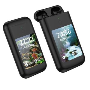 แบตเตอรี่ชาร์จไฟพาวเวอร์แบงค์/หูฟังไฮไฟ/จอแสดงผล/ไฟฉาย 2-in-1 คุณภาพสูง หูฟังบลูทูธแบบใส่ในหูพร้อมจอสัมผัสขนาด 2.8 นิ้วและฟังก์ชันไฟฉุกเฉิน หูฟังจอสัมผัสขนาดใหญ่ หูฟังบลูทูธแบบจอสัมผัสหลายฟังก์ชัน