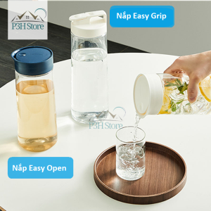 Bình nước Lock&Lock Easy Open với nắp thiết kế mở bằng 1 chạm dung tích 1.2L HAP813N 1.5L HAP814N