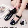 Ama Fashion Classic Black Patent Mary Jane Flats 116L. 
