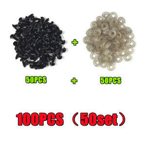 200/100PCS Black Plastic Safety Eyes For Toys Amigurumi Diy Kit Crafts TeddyBear Toy Eye For Doll Decoration Accessories 5-20mm