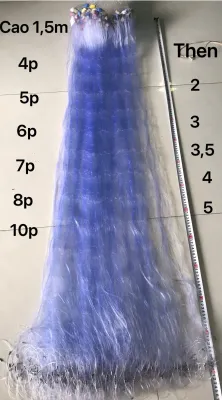 Lưới đánh cá lưới 3 màn cao 15m (Mét lẻ 20m ->50m)