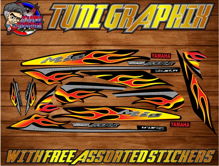 MIO MXI 125 FIRE TRIBAL STICKER DECALS Lazada PH