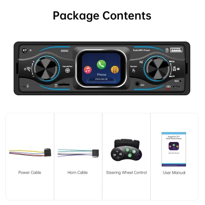 ESSGOO MP3วิทยุในรถดินเดียว2.2หน้าจอสัมผัสบลูทูธในตัวเครื่องเล่น6.0ในรถยนต์ซับวูฟเฟอร์เพลงมัลติมีเดียวิทยุอัตโนมัติรองรับ USB TF การ์ด AUX SWC FM BT Call