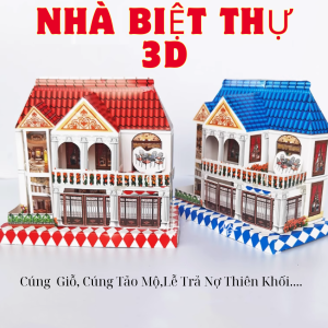 Nhà Biệt Thự 3D 2 tầng cúng kiến[ trả nợ thiên khối cúng giỗ...]MẪU ĐẸP