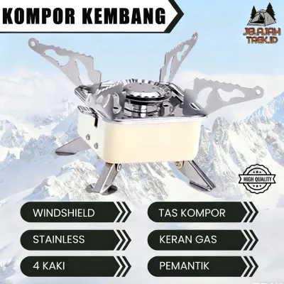 Kompor Camping Gas Alat Masak Lipat Kovar Mini Outdoor Nesting Stove Gunung Hiking