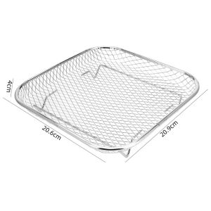 Durable Stackable Air Fryer Rack Non-Stick Stainless Steel Airfryer Tray Grill Basket