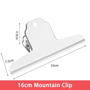 SUBJUGATE SENTENCE74CE5 Multi-size Metal Binder Clips Stainless Steel Round/Flat/Mountain Head Paper Clips Multifunctional Ticket Bill Clamp Students