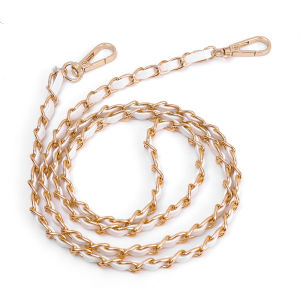 Bag Chain Accessories Pu Leather Metal Chain Woven Bag Strap for Women Crossbody Bag Shoulder Bag Chain