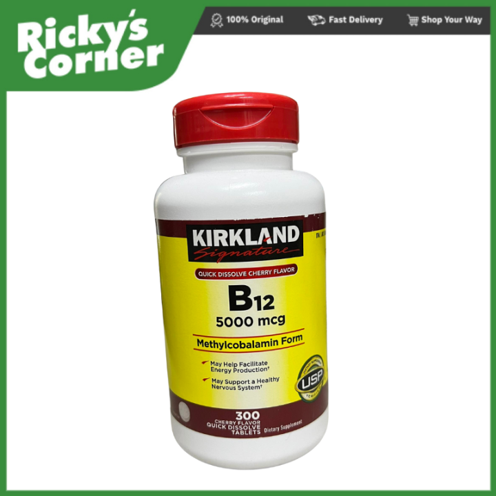 Kirkland Signature Quick Dissolve B12 5000 Mcg., 300 Tablets | Lazada PH