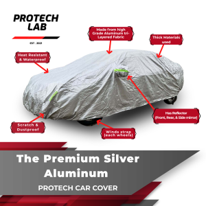 Hyundai Sonata Protech Lab - Premium 3-Layered All Weather SILVER Aluminum Car Cover
