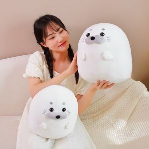 ZSDN MALL Mochi Anime Seal Plush Doll Chubby Soft Plush Seal Sleep Pillow Creative Funny Stuffed Animal Toy Home Decor