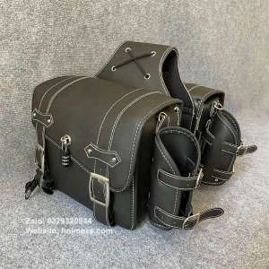 Cặp Túi Da Treo Hông Xe Motor Xe Máy Cao Cấp Có Khoá 31cm