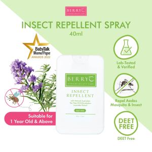 BerryC Insect Repellent (40ml) Mosquito Insect Repellant 户外 防蚊 驅蚊 Natural DEET Free Relief Mosquito Bite