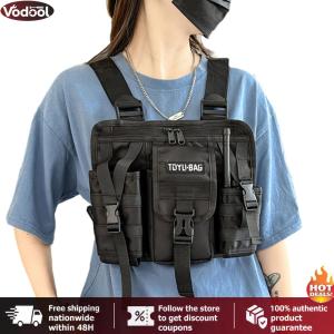 [Vodool Tool Outlet] Molle Shoulder Bag Oxford Cloth Male Chest Bag Adjustable Multiple Pockets Lightweight for Outdoor Camping Supplies