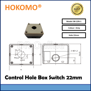 Hokomo Hole Box Push Button Switch Control Station BOx 1Hole Box 2 Hole Box 3 Hole Box 4 Hole Box 5 Hole 6 Hole Box Diameter 22mm