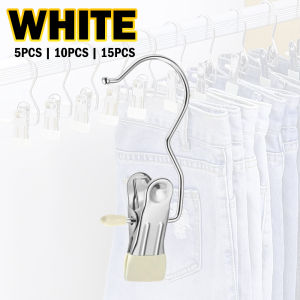 PRADO MALAYSIA 5pcs Stainless Steel Hook Clip Anti-Rust Clothespin Space-Saving Hanger Drying Clip Hat Pants Hanger Clip Klip Baju 衣架夹子