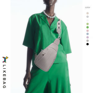 LIKEBAG Outdoor Sports Leisure Chest Bag Multi-functional Zipper Mobile Phone Waist Bag Fashion Webbed Crossbody Bag Colour