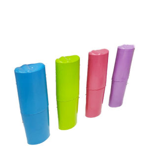 CH CYK605 Plastic Round Plastic Spoon and Fork Holder With Cover 1 Pc