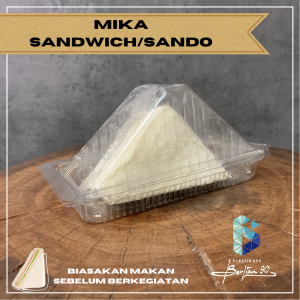 Mika Sandwich Segitiga Isi 50 PCS | Wadah Roti Lapis Mika Sando Mika Bening Plastik