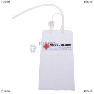 [COD] FUSHI0 500ml Reusable Blood Bag Drink Halloween Party Long Tube Filling Bag