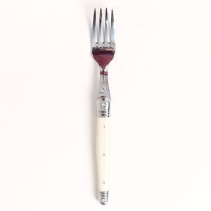 Bộ dao thìa dĩa Laguiole inox 304 Jean Dubost Pháp cán nhựa màu trắng Ivory