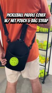 Neoprene Pickleball Paddle Bag Sling Crossbody Bag Protective Carrying Paddle Bag Organizer Storage Lightweight Backpack Waterproof